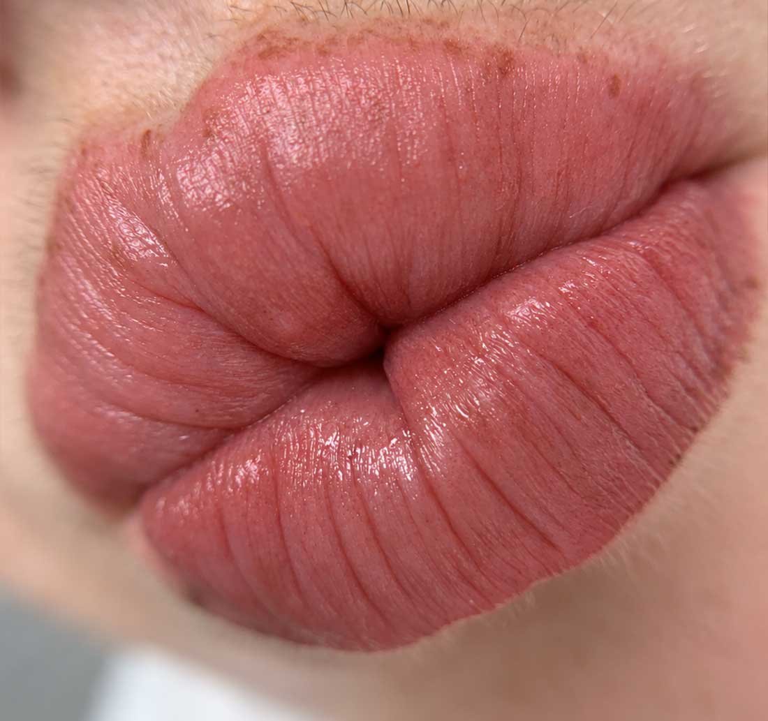 Healed lip blush