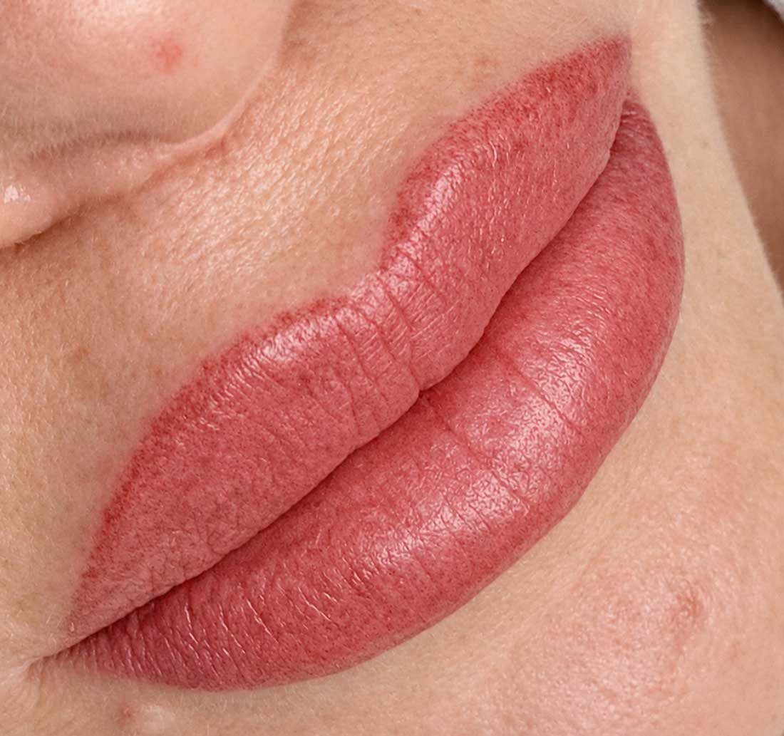 Healed lip blush