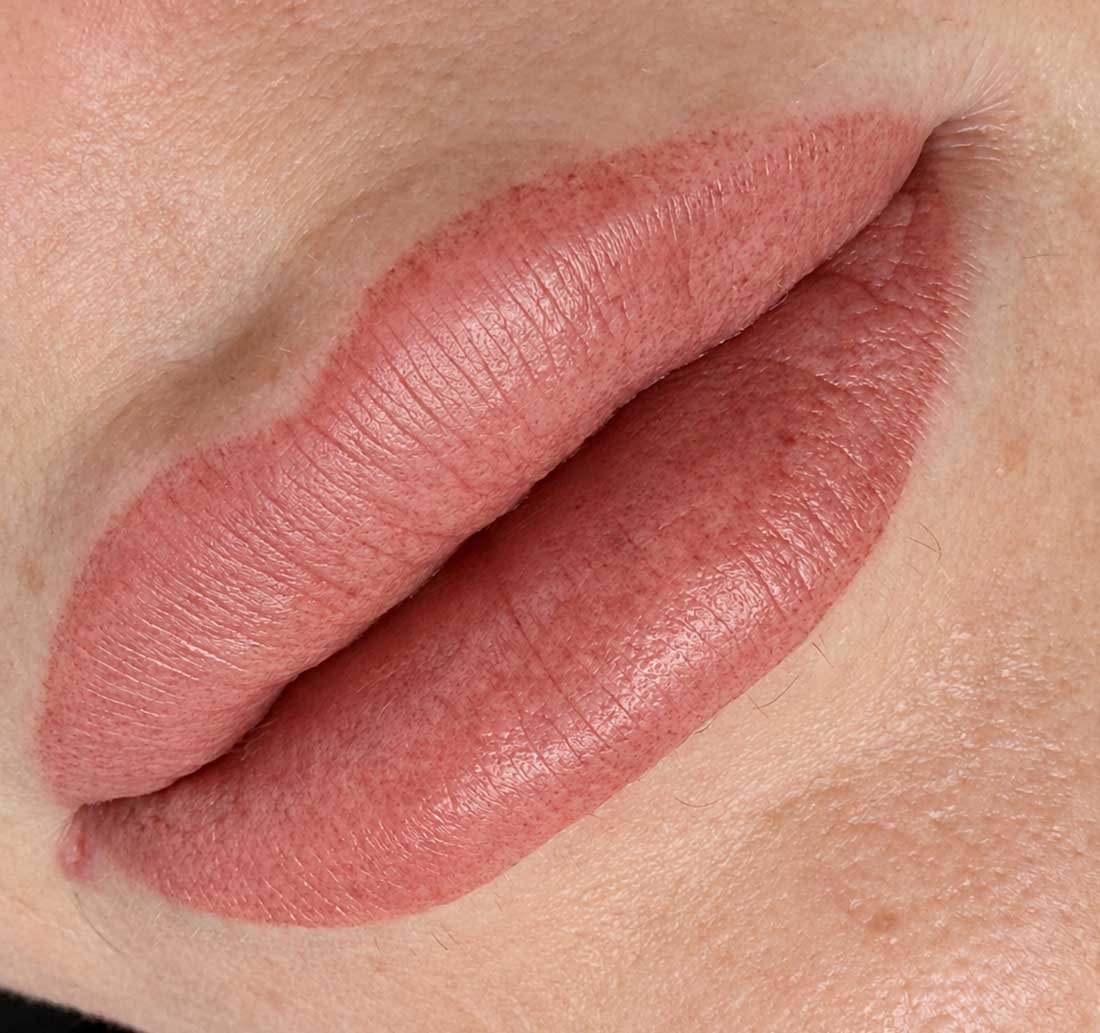 Healed lip blush